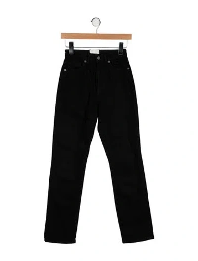 Pre-owned Reformation High-rise Straight Leg Jeans In Black