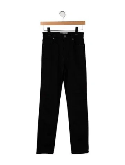 Pre-owned Reformation High-rise Straight Leg Jeans In Black