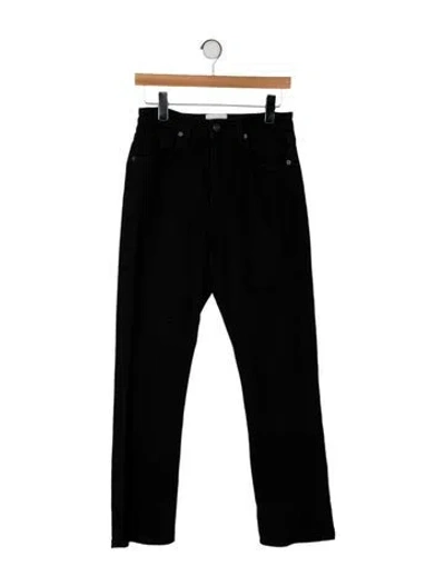 Pre-owned Reformation High-rise Straight Leg Jeans In Black