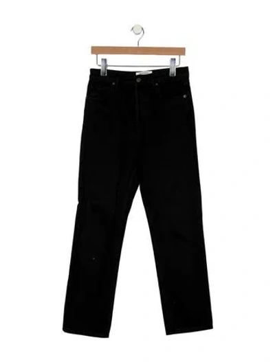 Pre-owned Reformation High-rise Straight Leg Jeans In Black