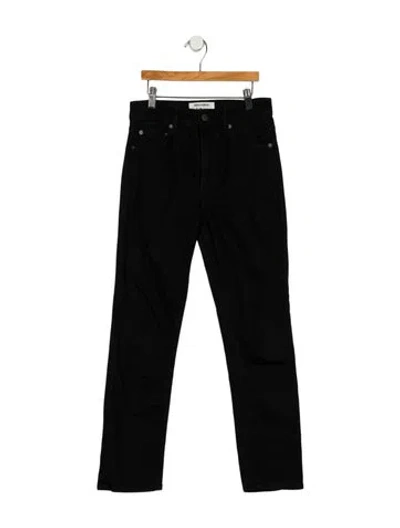 Pre-owned Reformation High-rise Straight Leg Jeans In Black