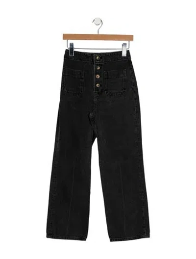 Pre-owned Reformation High-rise Straight Leg Jeans In Black
