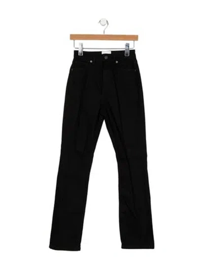 Pre-owned Reformation High-rise Straight Leg Jeans In Black