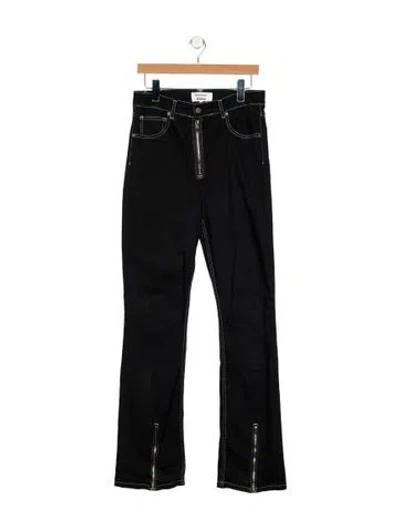 Pre-owned Reformation High-rise Straight Leg Jeans In Black