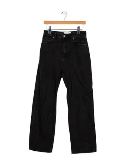 Pre-owned Reformation High-rise Straight Leg Jeans In Black