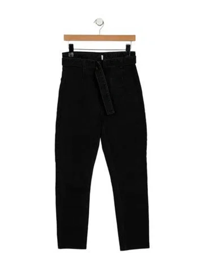 Pre-owned Reformation High-rise Straight Leg Jeans In Black