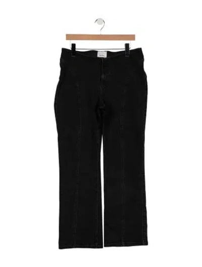 Pre-owned Reformation High-rise Straight Leg Jeans In Black