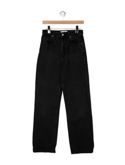 Pre-owned Reformation High-rise Straight Leg Jeans In Black