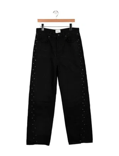 Pre-owned Reformation High-rise Straight Leg Jeans In Black