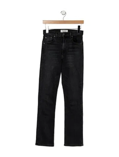 Pre-owned Reformation High-rise Straight Leg Jeans In Black