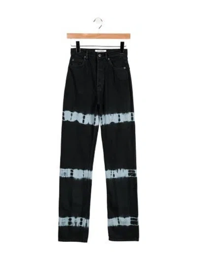 Pre-owned Reformation High-rise Straight Leg Jeans In Black