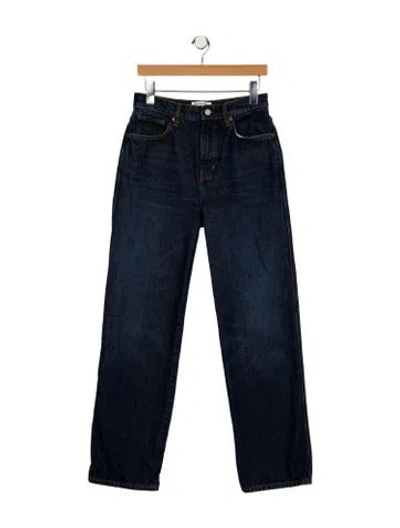 Pre-owned Reformation High-rise Straight Leg Jeans In Blue
