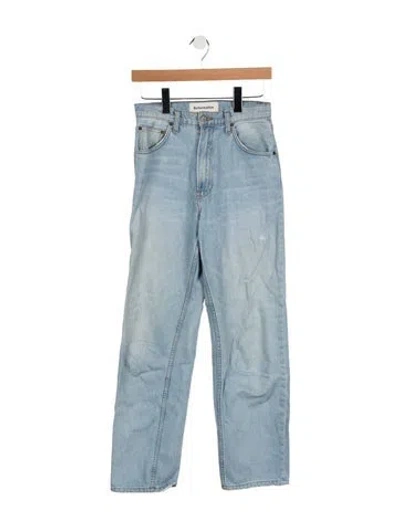 Pre-owned Reformation High-rise Straight Leg Jeans In Blue