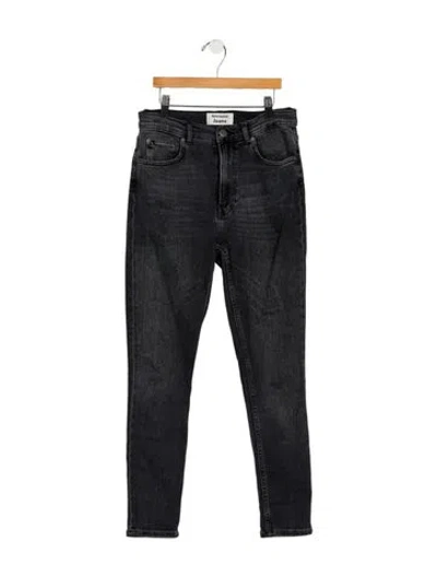 Pre-owned Reformation High-rise Straight Leg Jeans In Blue