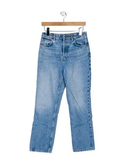 Pre-owned Reformation High-rise Straight Leg Jeans In Blue