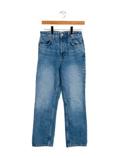 Pre-owned Reformation High-rise Straight Leg Jeans In Blue