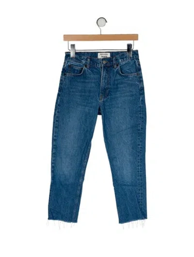 Pre-owned Reformation High-rise Straight Leg Jeans In Blue