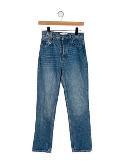 Pre-owned Reformation High-rise Straight Leg Jeans In Blue