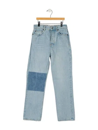 Pre-owned Reformation High-rise Straight Leg Jeans In Blue