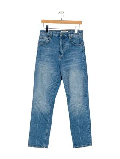 Pre-owned Reformation High-rise Straight Leg Jeans In Blue