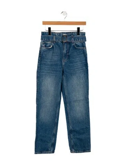 Pre-owned Reformation High-rise Straight Leg Jeans In Blue