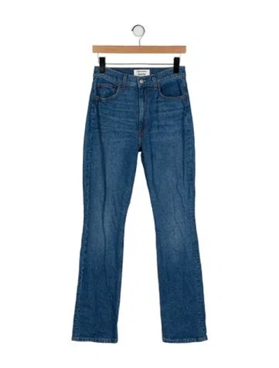 Pre-owned Reformation High-rise Straight Leg Jeans In Blue