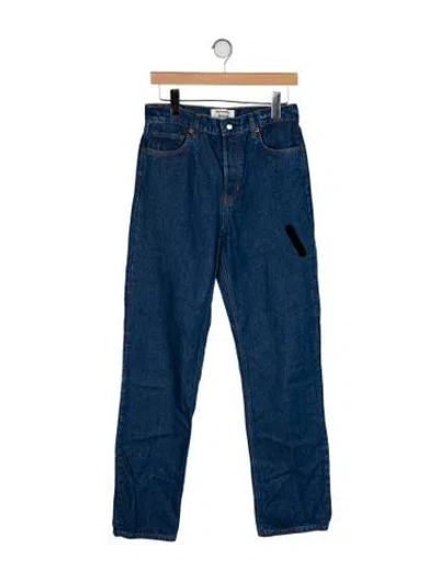 Pre-owned Reformation High-rise Straight Leg Jeans In Blue
