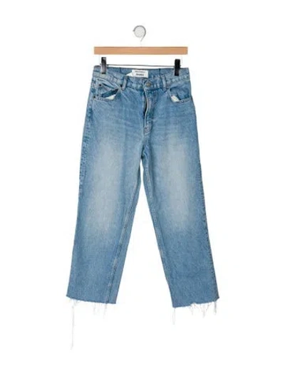 Pre-owned Reformation High-rise Straight Leg Jeans In Blue