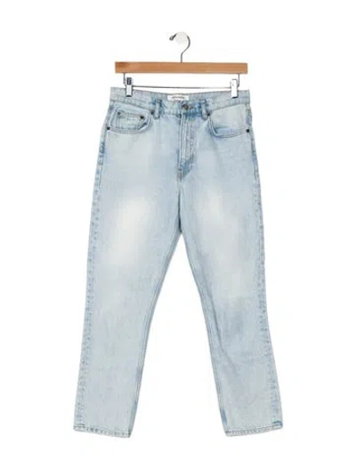 Pre-owned Reformation High-rise Straight Leg Jeans In Blue