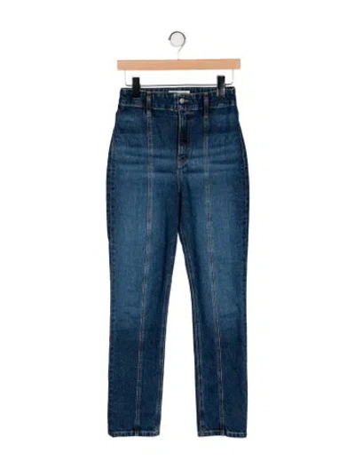 Pre-owned Reformation High-rise Straight Leg Jeans In Blue