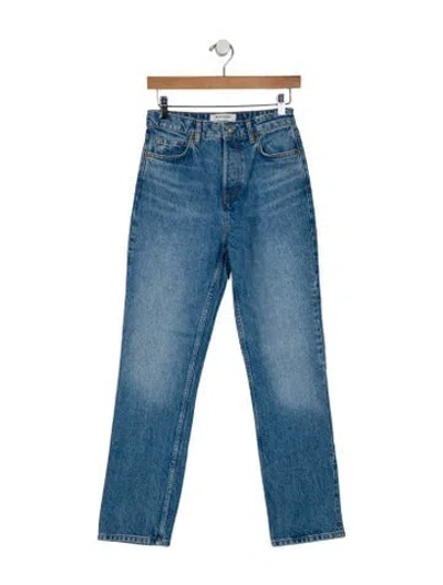 Pre-owned Reformation High-rise Straight Leg Jeans In Blue