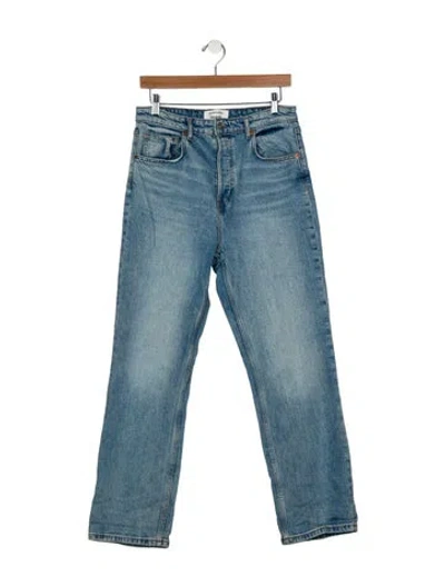 Pre-owned Reformation High-rise Straight Leg Jeans In Blue