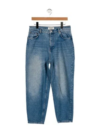 Pre-owned Reformation High-rise Straight Leg Jeans In Blue