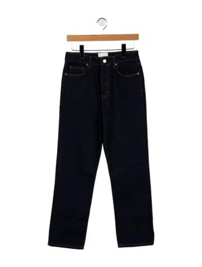 Pre-owned Reformation High-rise Straight Leg Jeans In Blue