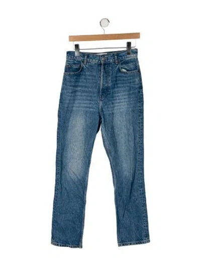 Pre-owned Reformation High-rise Straight Leg Jeans In Blue
