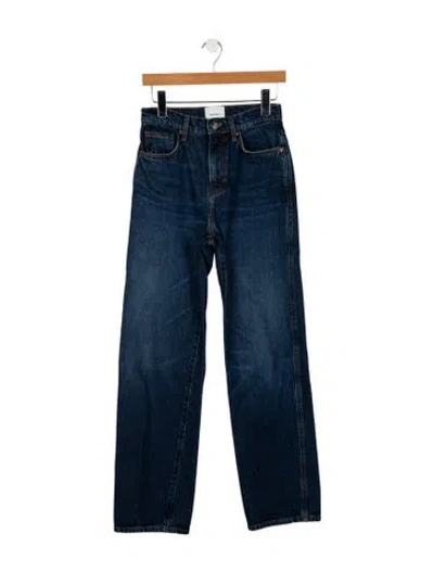 Pre-owned Reformation High-rise Straight Leg Jeans In Blue