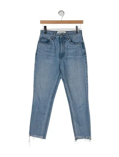 Pre-owned Reformation High-rise Straight Leg Jeans In Blue