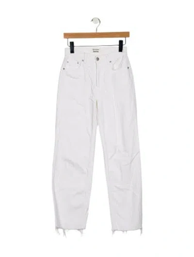 Pre-owned Reformation High-rise Straight Leg Jeans In Blue