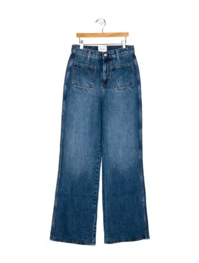 Pre-owned Reformation High-rise Straight Leg Jeans In Blue
