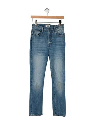 Pre-owned Reformation High-rise Straight Leg Jeans In Blue