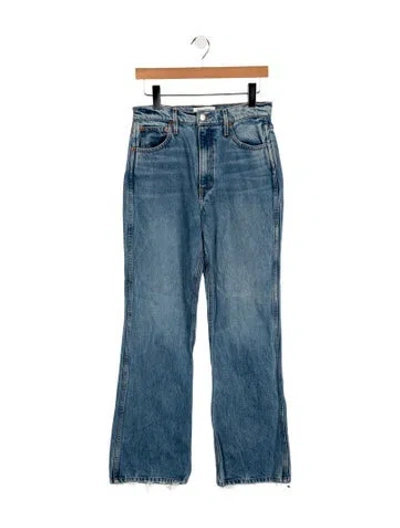 Pre-owned Reformation High-rise Straight Leg Jeans In Blue