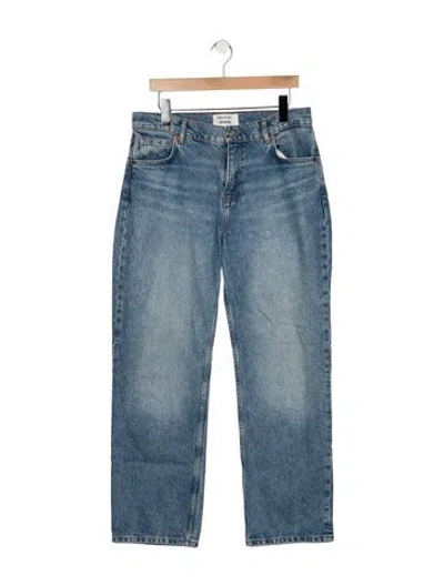 Pre-owned Reformation High-rise Straight Leg Jeans In Blue