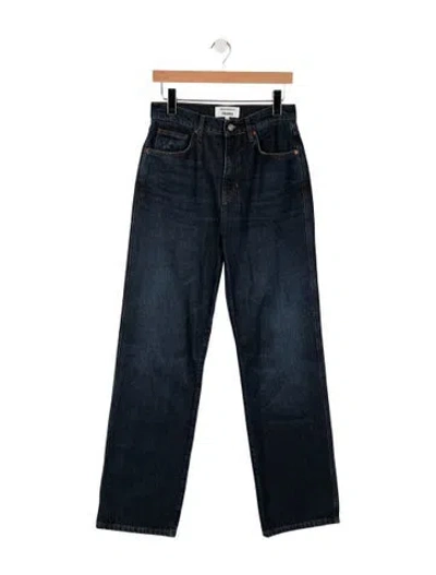 Pre-owned Reformation High-rise Straight Leg Jeans In Blue