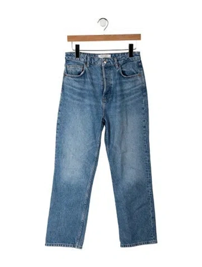 Pre-owned Reformation High-rise Straight Leg Jeans In Blue
