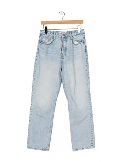 Pre-owned Reformation High-rise Straight Leg Jeans In Blue