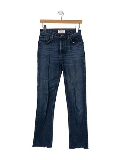 Pre-owned Reformation High-rise Straight Leg Jeans In Blue