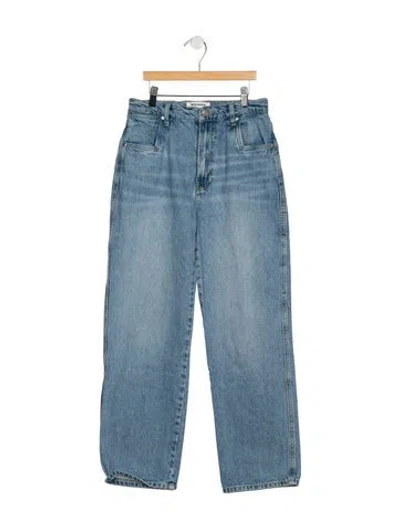 Pre-owned Reformation High-rise Straight Leg Jeans In Blue