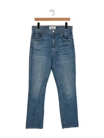 Pre-owned Reformation High-rise Straight Leg Jeans In Blue