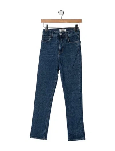 Pre-owned Reformation High-rise Straight Leg Jeans In Blue
