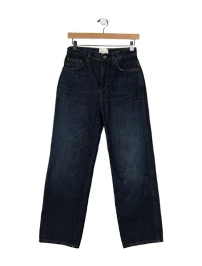 Pre-owned Reformation High-rise Straight Leg Jeans In Blue